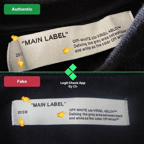 false off white t shirt tag